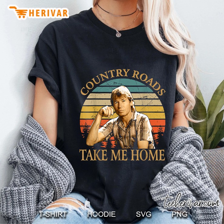 Country Roads Take Me Home John Denver Vintage Version Ladies Tee