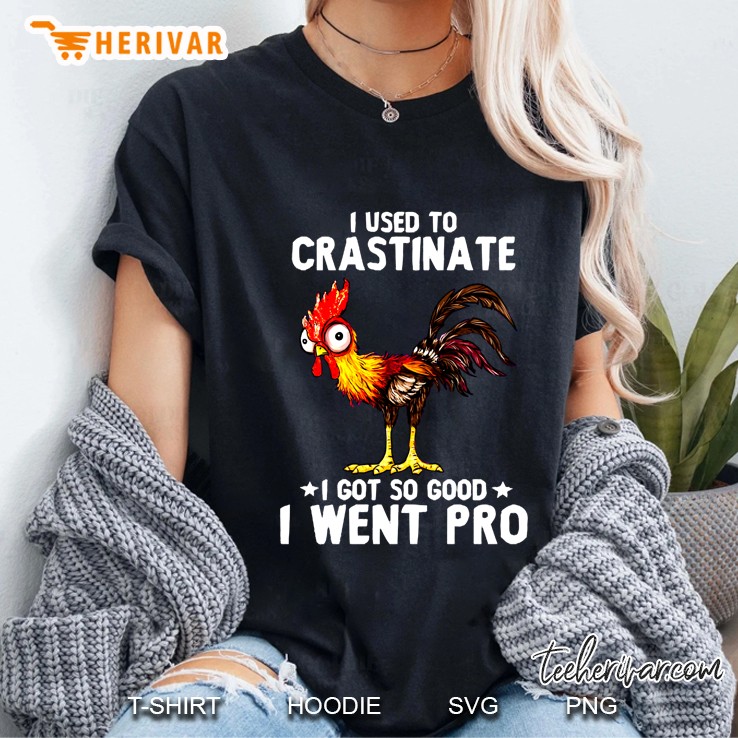 I Used To Crastinate I Got So Good I Went Pro Hei Hei Version Ladies Tee