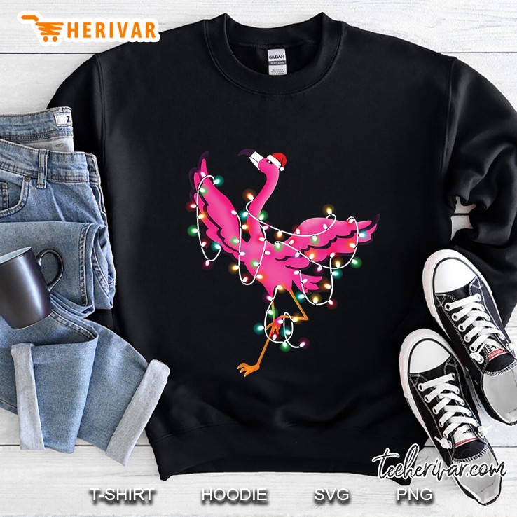 Flamingo Christmas Lights Sweatshirt