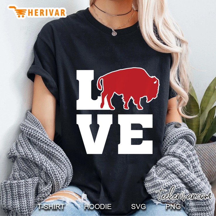 Love Buffalo Bills Football Ladies Tee