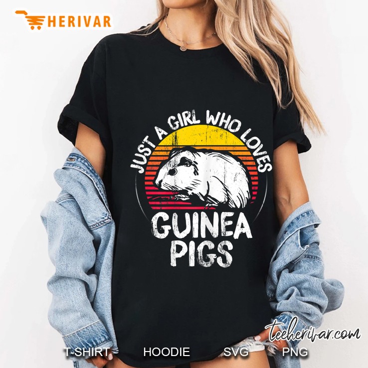 Just A Girl Who Loves Guinea Pigs Vintage Version Ladies Tee