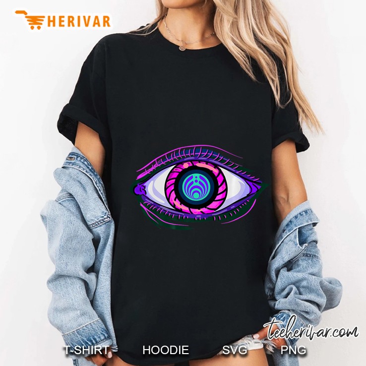 Trippy Bassdrop Eye EDM Music Festival Rave Ladies Tee