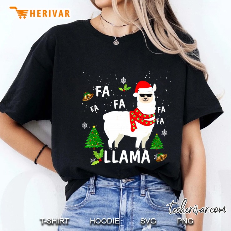 Fa Fa Fa Llama Christmas Ladies Tee