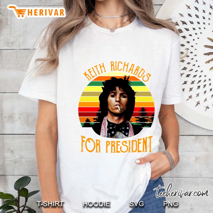 Keith Richards For President Vintage Version Ladies Tee