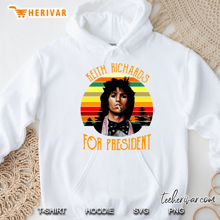 Keith Richards For President Vintage Version Hoodie
