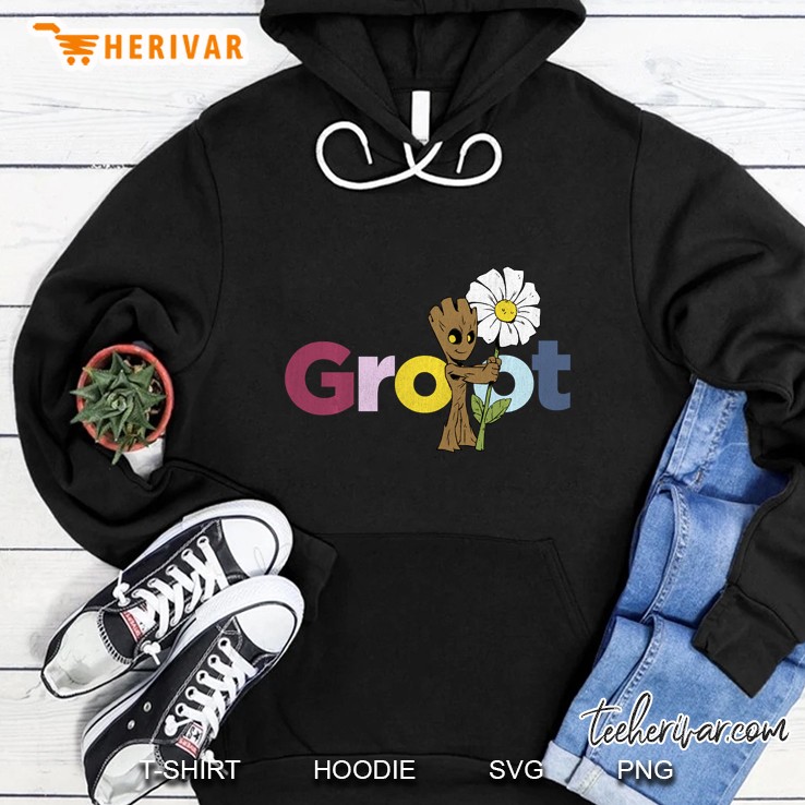 Guardians Of The Galaxy Groot Daisy Flower Hoodie