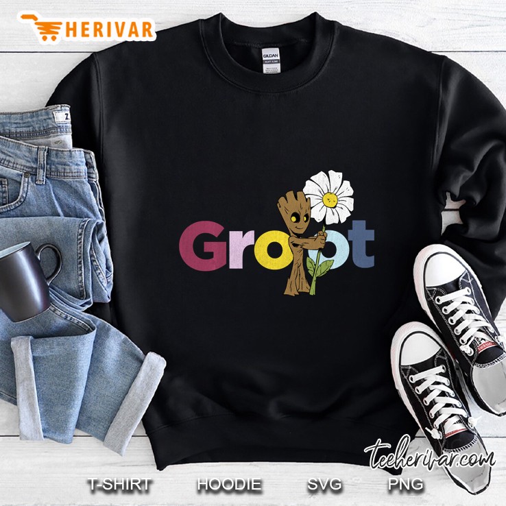 Guardians Of The Galaxy Groot Daisy Flower Sweatshirt