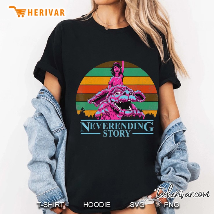 Neverending Story Atreyu And Falkor Vintage Version Ladies Tee
