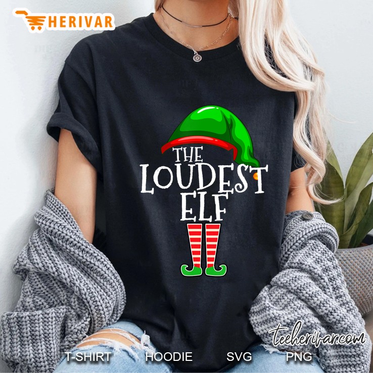 The Loudest Elf Christmas Ladies Tee