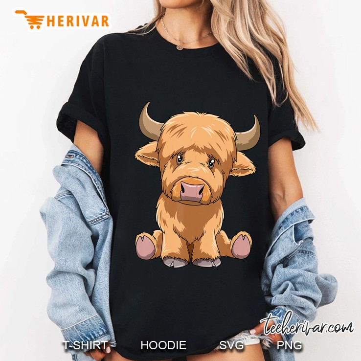 Cute Highland Cattle Lover Ladies Tee