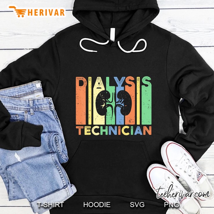Dialysis Technician Nephrology Tech Vintage Version Hoodie