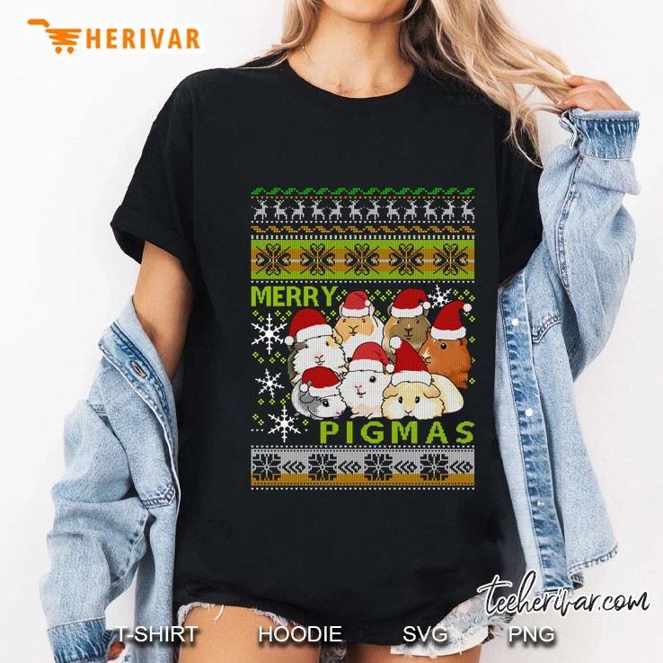 Merry Pigmas Guinea Pig Christmas Version2 Ladies Tee