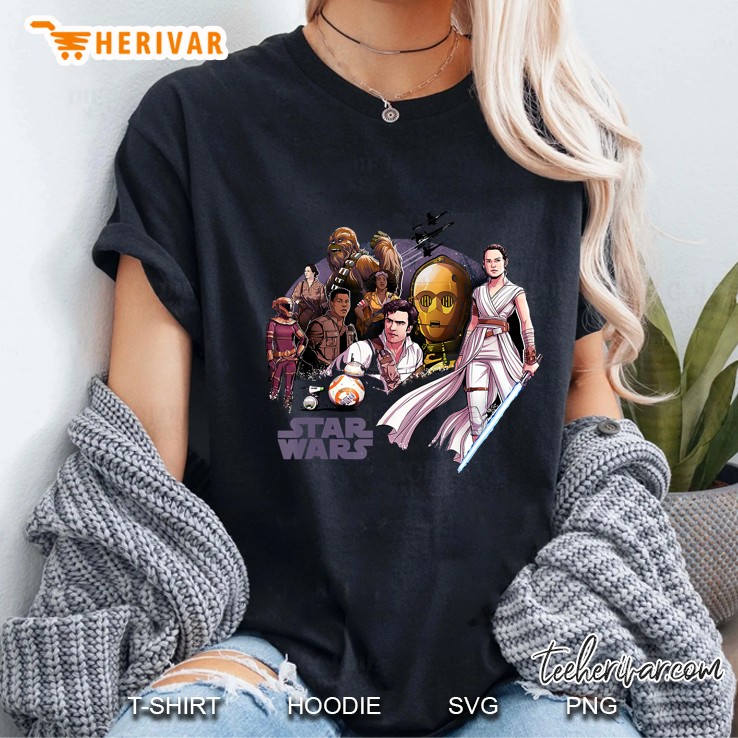 Star Wars Rise Of Skywalker Rebellion Collage Ladies Tee