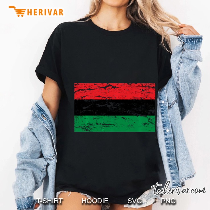 Distressed Pan African Flag Ladies Tee