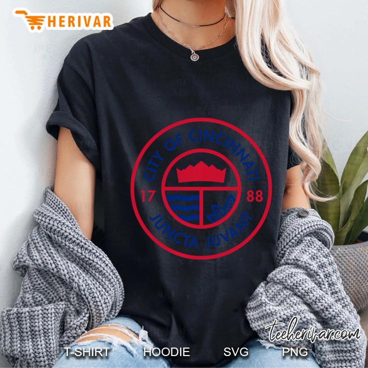 City Of Cincinnati Juncta Juvant 1788 Ladies Tee