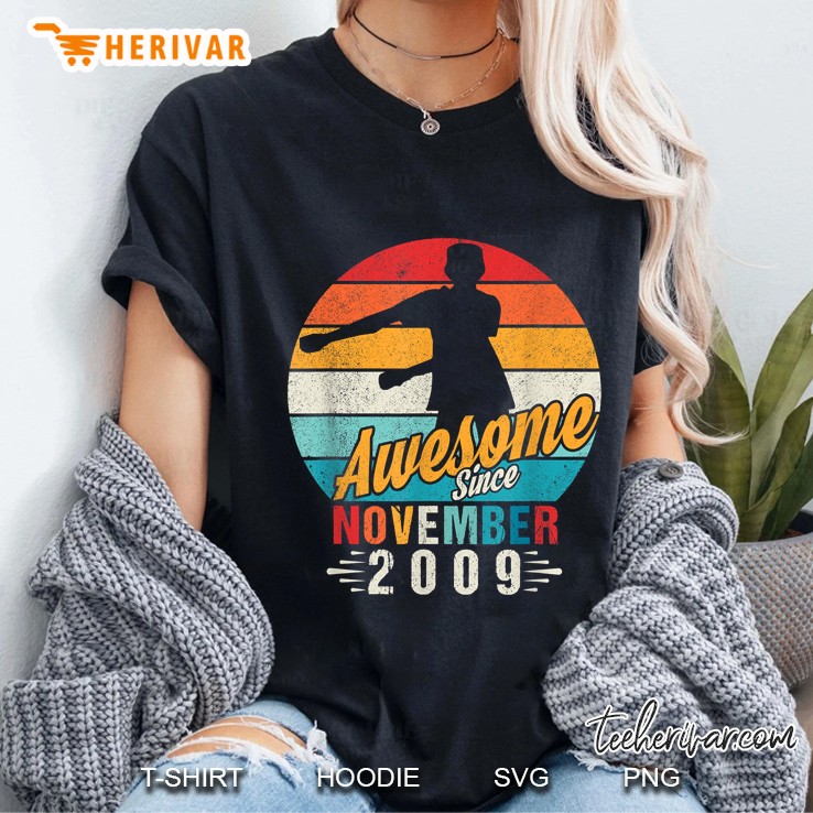 Awesome Since November 2009 Flossing Vintage Version Ladies Tee