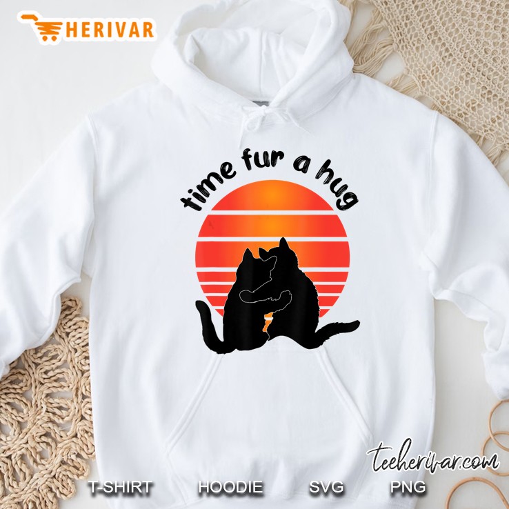 Time Fur A Hug Cat Vintage Version Hoodie