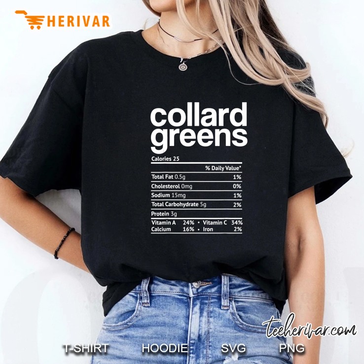 Collard Greens Nutrition Facts Funny Thanksgiving Ladies Tee