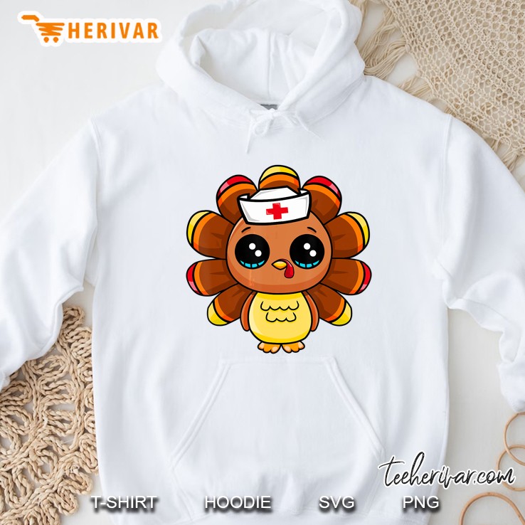 Cute Nurse Turkey Thanksgiving Hoodie