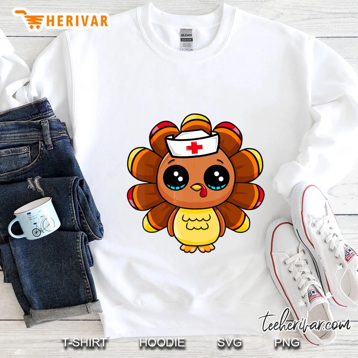 Cute Nurse Turkey Thanksgiving Sweatshirt