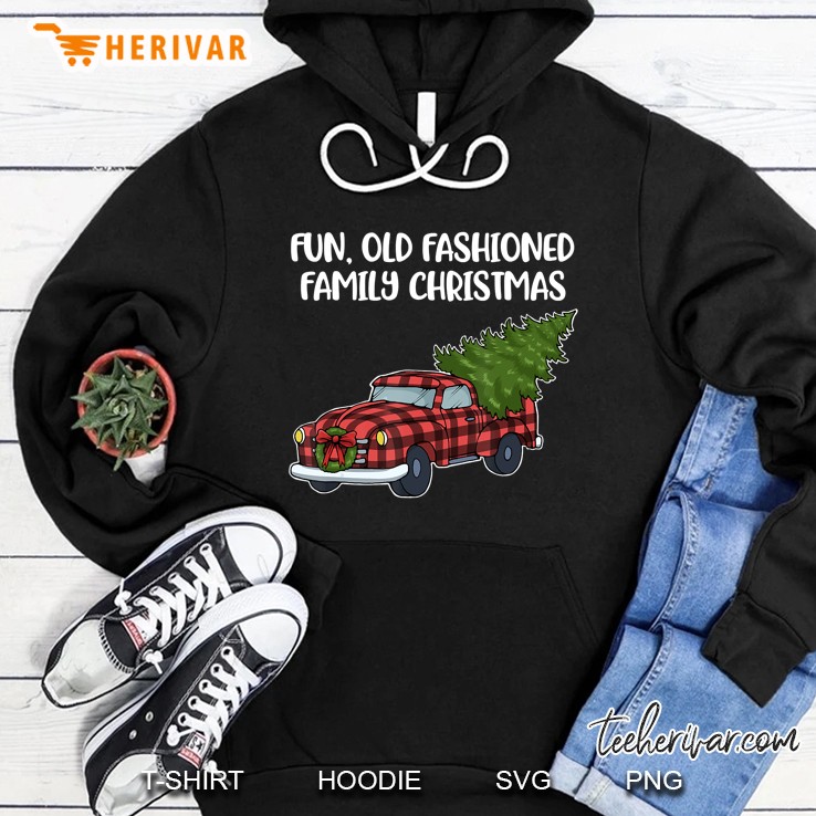 Fun Old Fashioned Family Christmas Oldtimer Truck Version Hoodie