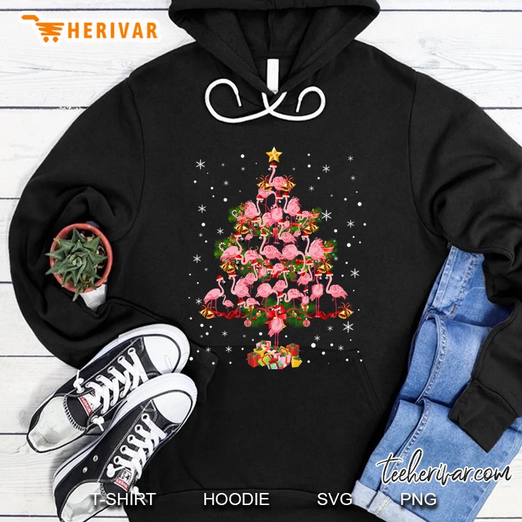 Flamingo Christmas Tree Version2 Hoodie