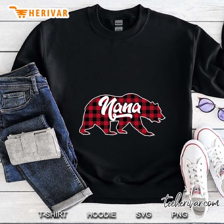 Nana Plaid Bear Version Sweatshirt