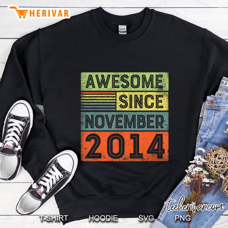 Awesome Since November 2014 Vintage Version Sweatshirt