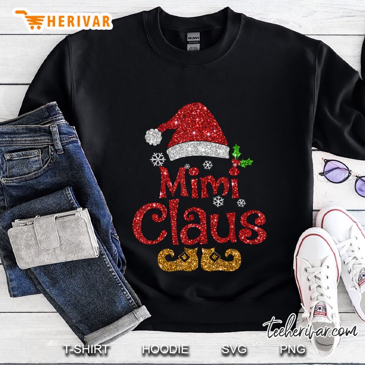 Mimi Claus Santa Sparkle Christmas Sweatshirt