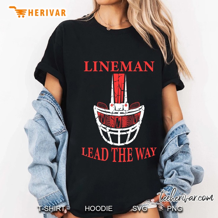 Lineman Lead The Way Version2 Ladies Tee