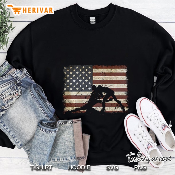 Wrestle Wrestling American Flag Version Sweatshirt