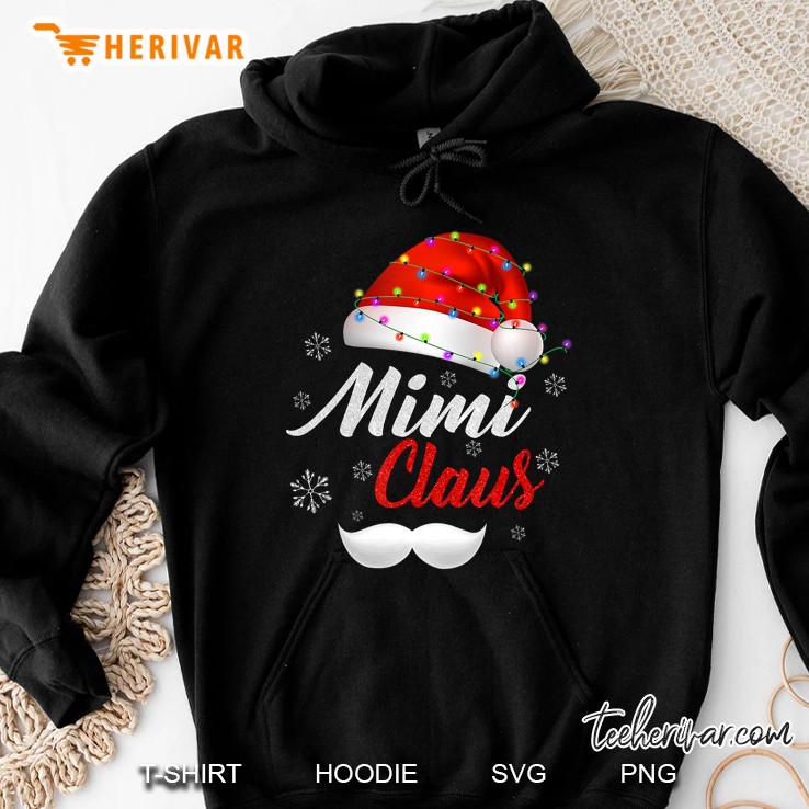 Mimi Claus Santa Claus Christmas Lights Version2 Hoodie