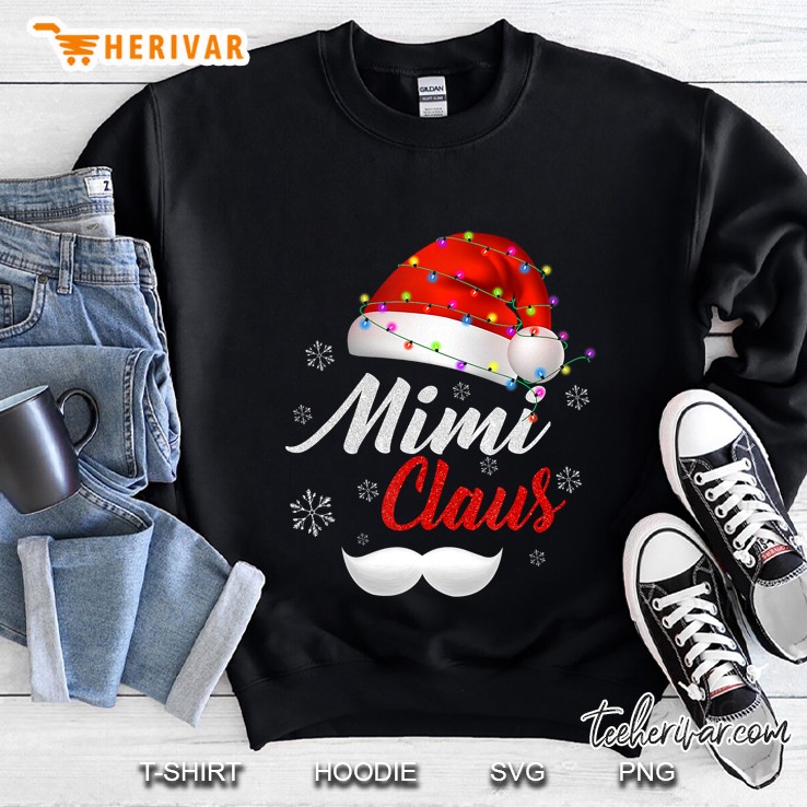 Mimi Claus Santa Claus Christmas Lights Version2 Sweatshirt