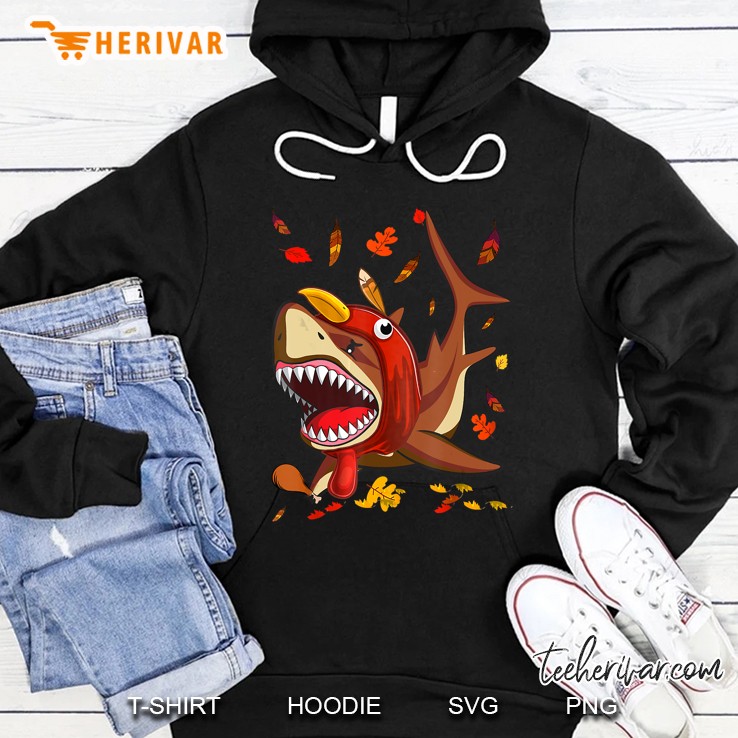 Turkey Shark Funny Thanksgiving Hoodie