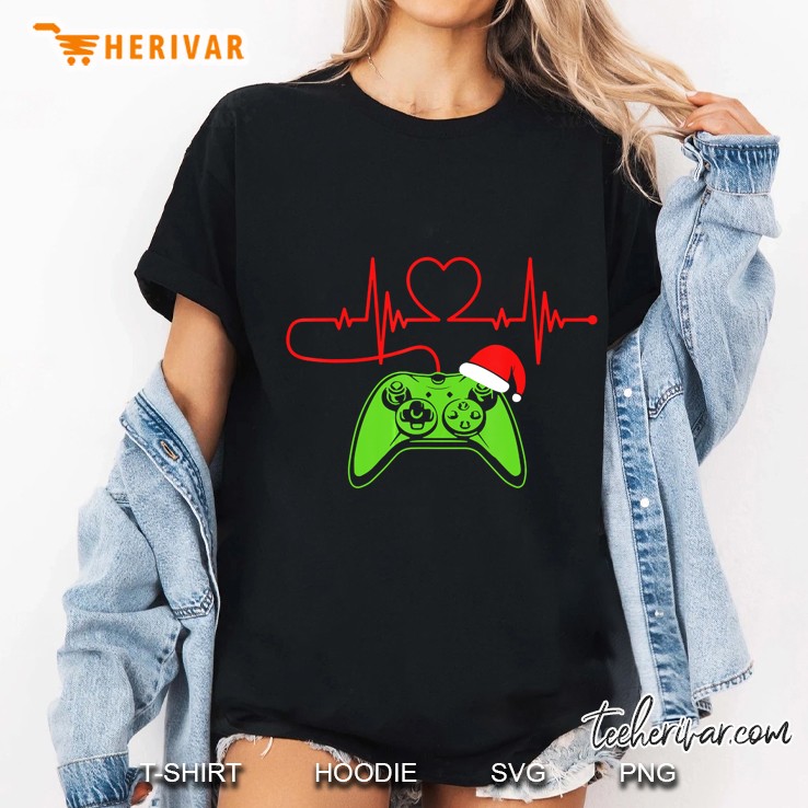 Gamer Heartbeat Christmas Ladies Tee