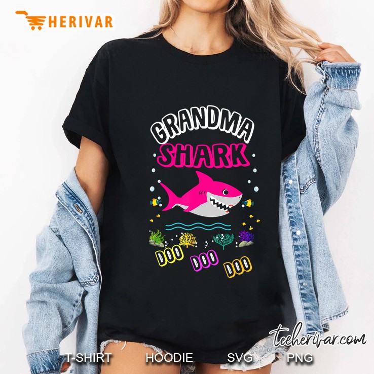 Grandma Shark Doo Doo Doo Version2 Ladies Tee