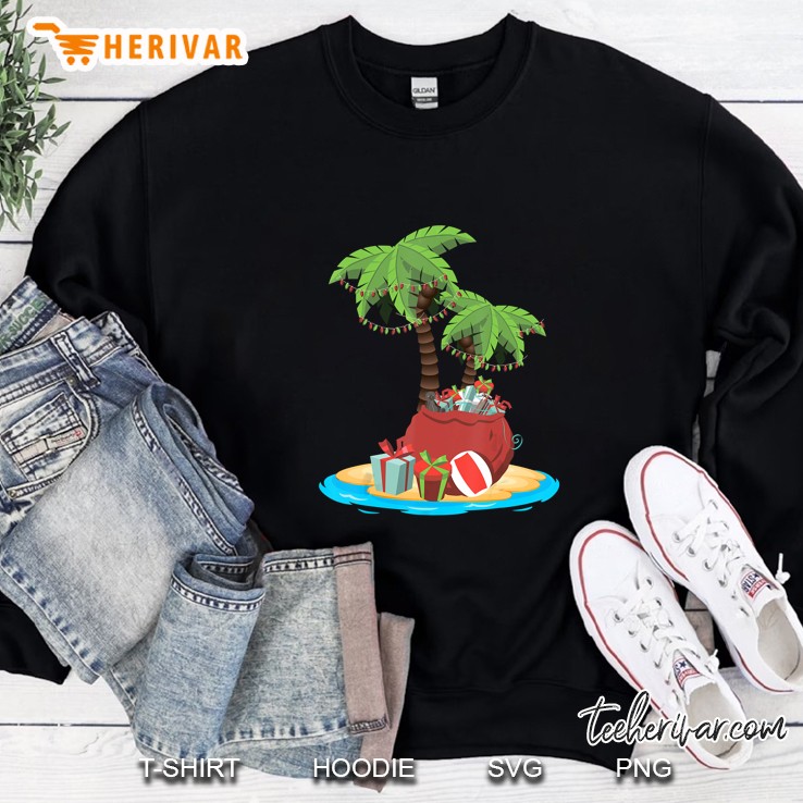 Christmas Tree Lights Vacation Beach Palm Holiday Sweatshirt