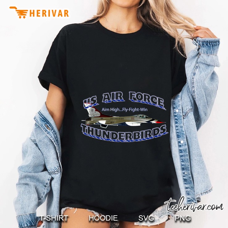 US Air Force Aim High Fly-Fight-Win Thunderbirds Ladies Tee