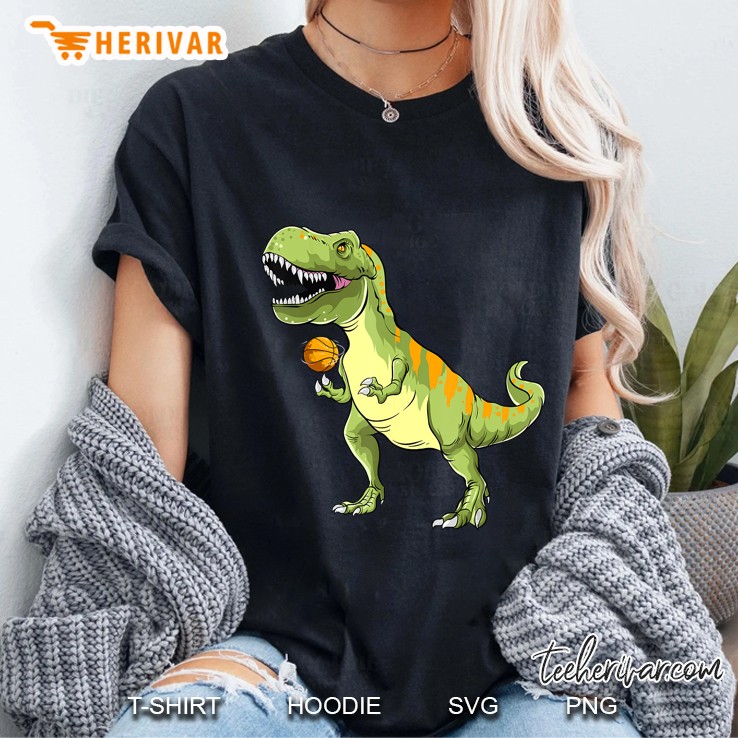 Dinosaur T-Rex Basketball Ladies Tee