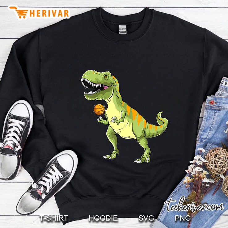Dinosaur T-Rex Basketball Sweatshirt