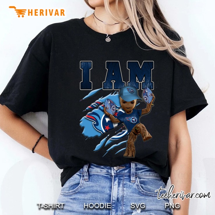 I Am Tennessee Titans Groot Version2 Ladies Tee