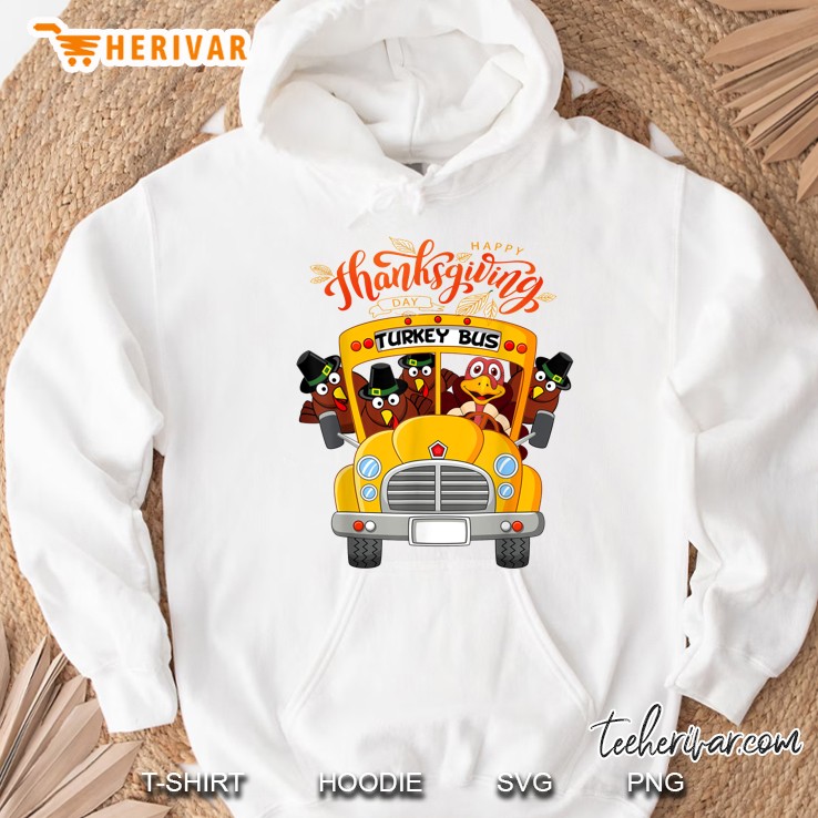 Happy Thanksgiving Day Turkey Bus Hoodie
