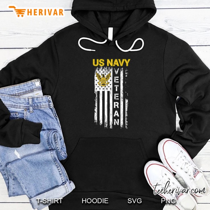 US Navy Veteran American Flag Version Hoodie