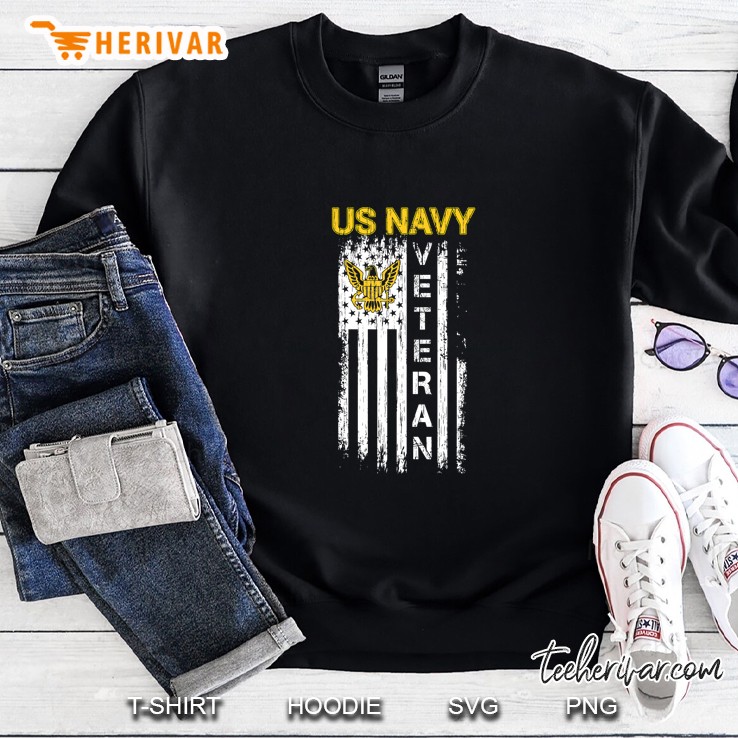US Navy Veteran American Flag Version Sweatshirt