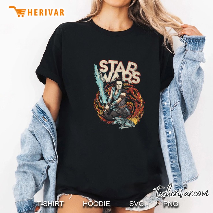 Star Wars The Rise Of Skywalker Rey Retro Swirl Ladies Tee