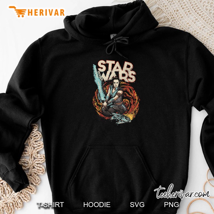 Star Wars The Rise Of Skywalker Rey Retro Swirl Hoodie