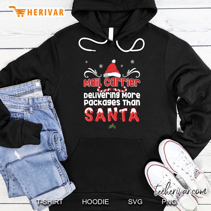 Mail Carrier Delivering More Packages Than Santa Christmas Version2 Hoodie