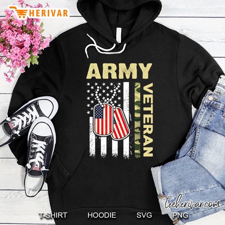 Army Veteran American Flag Camo Version2 Hoodie