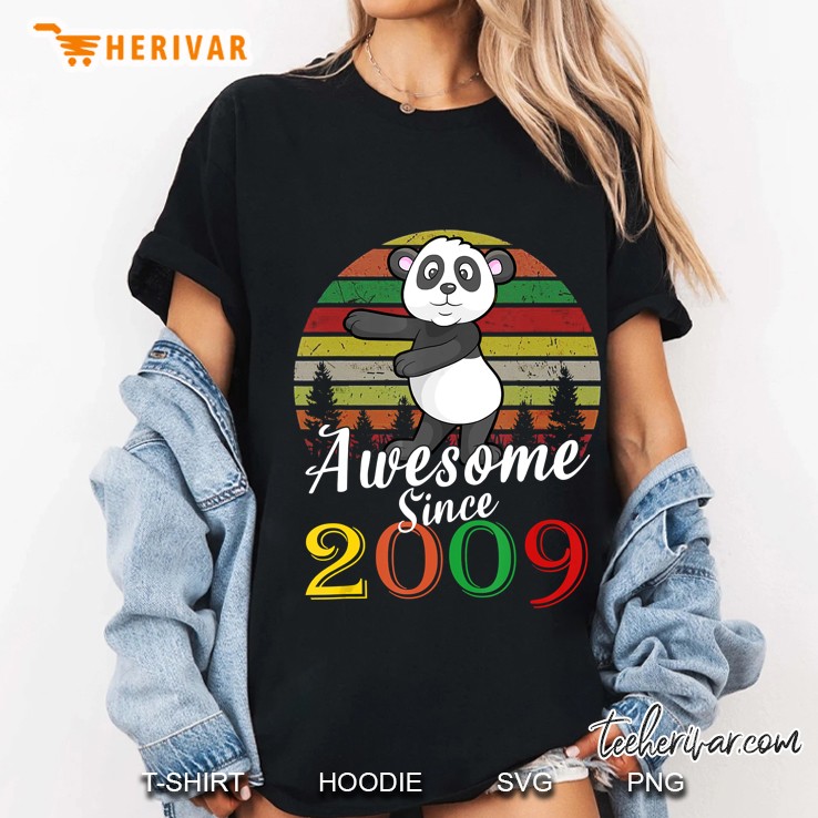 Awesome Since 2009 Flossing Panda Vintage Version Ladies Tee