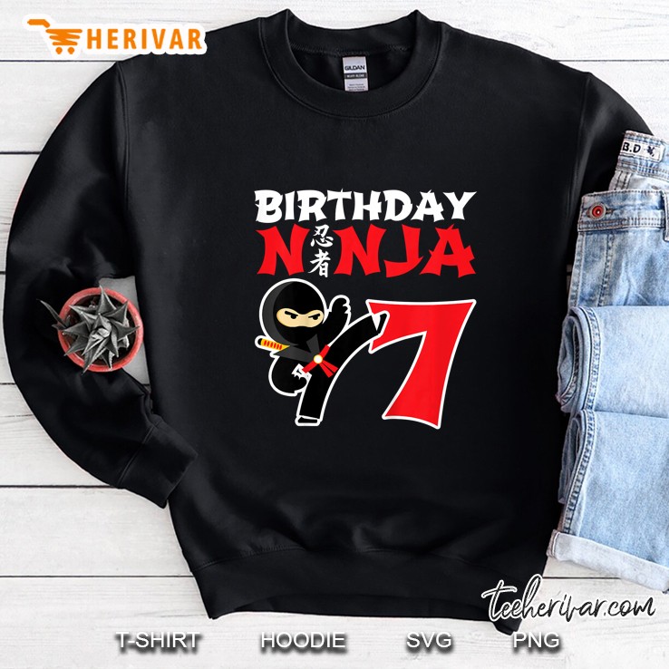 Birthday Ninja 7th Birthday 7 Year Old Sweatshirt